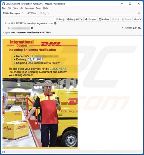 odd dhl|dhl shipment notification.